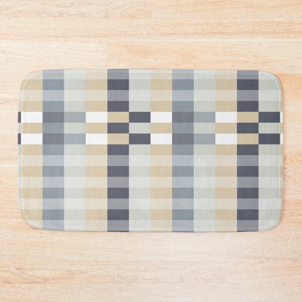Item preview, Misty Blue Check – cool checks in misty blue and sand designed and sold by colorofmagic.