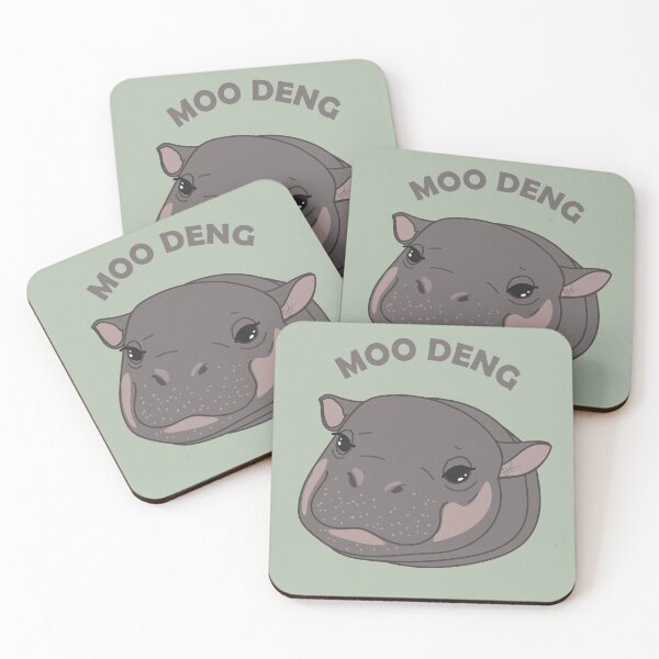 Item preview, Moo Deng Thailand's Cutest Hippo Icon! designed and sold by SKETCHYANDGRAPHIC.