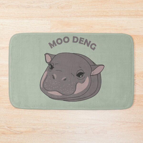 Item preview, Moo Deng Thailand's Cutest Hippo Icon! designed and sold by SKETCHYANDGRAPHIC.