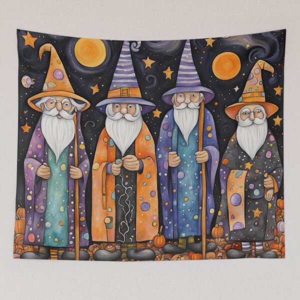 Item preview, Pensioners dressed as Wizards for Halloween designed and sold by Colin Bentham.