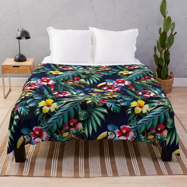 Item preview, Maximalist Dark Tropical Jungle Pattern designed and sold by SketchNStyle.