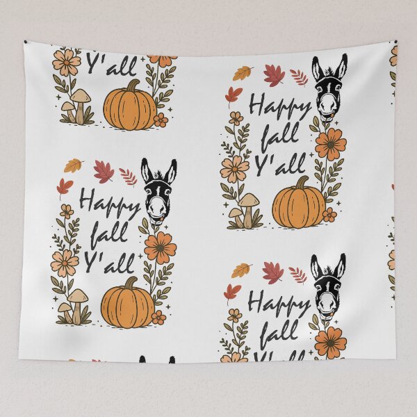 Item preview, Fall donkey happy fall vibe designed and sold by wildTrack---.