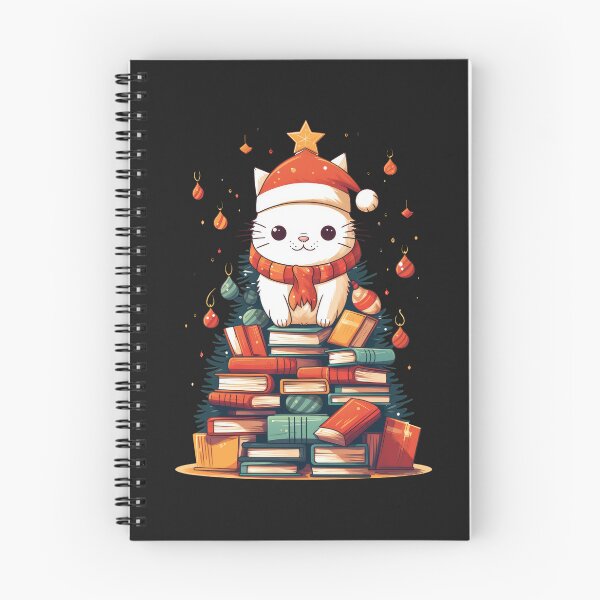 Item preview, Christmas Cat On Books Tree Cute Reading Cat  designed and sold by diyoor.