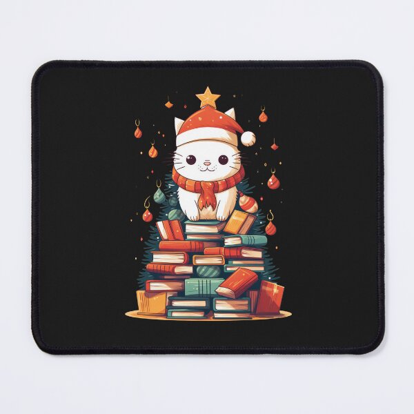 Item preview, Christmas Cat On Books Tree Cute Reading Cat  designed and sold by diyoor.