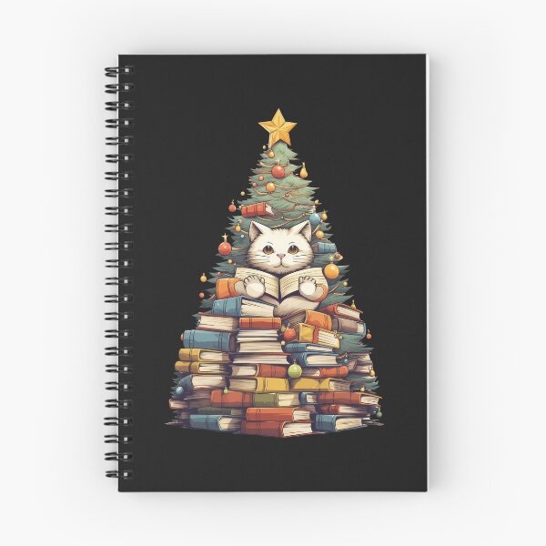 Item preview, Christmas Cat On Books Tree Cute Reading Cat  designed and sold by diyoor.