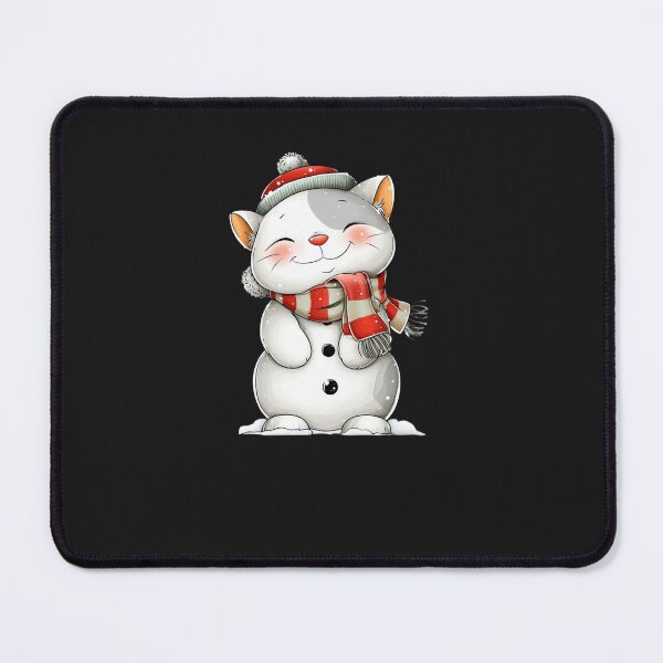 Artikelvorschau, Weihnachtskatze Schneemann mit Schal entworfen und verkauft von diyoor.