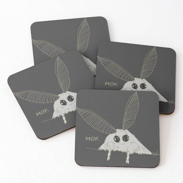 Item preview, Cute "MOF" Moth | Adorable Fluffy Insect Design designed and sold by SKETCHYANDGRAPHIC.