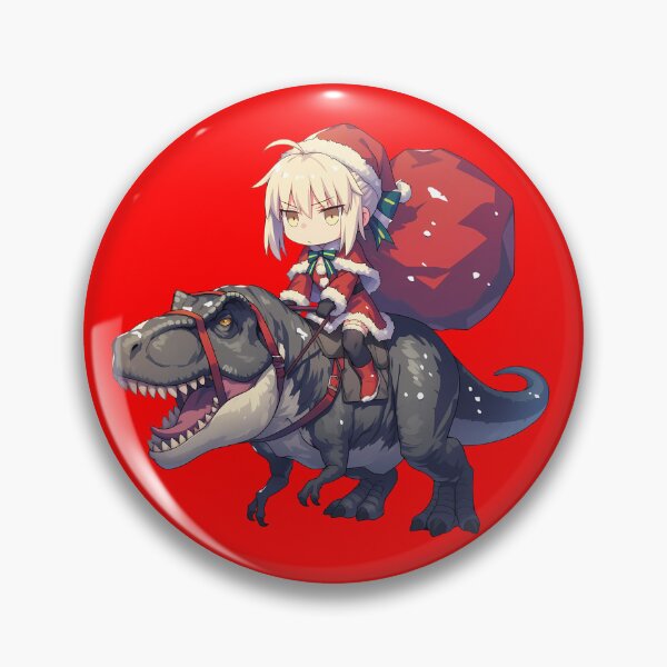 Item preview, Saber Alter Fate Stay Night Christmas Dinosaur Chibi Anime designed and sold by TorbenKuhano.