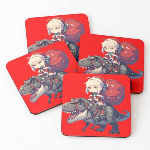 Item preview, Saber Alter Fate Stay Night Dinosaurio navideño Chibi Anime designed and sold by TorbenKuhano.