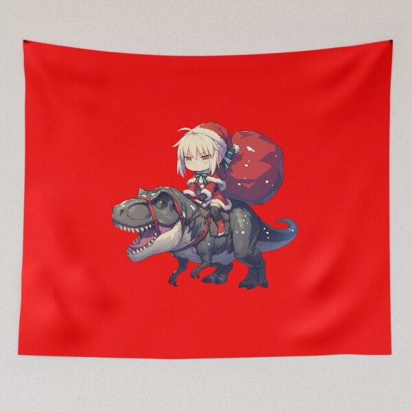 Item preview, Saber Alter Fate Stay Night Dinosaurio navideño Chibi Anime designed and sold by TorbenKuhano.