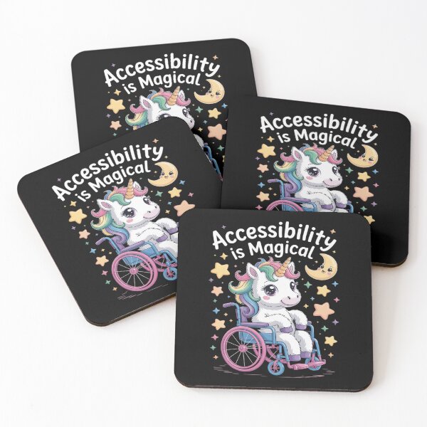 Item preview, Accessibility Is Magical Cute Unicorn Wheelchair Disabilit designed and sold by petrichorsworld.