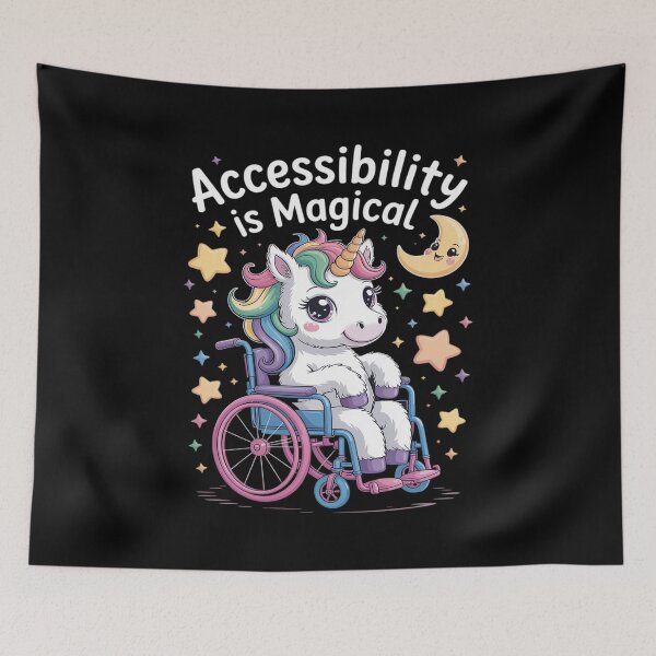 Item preview, Accessibility Is Magical Cute Unicorn Wheelchair Disabilit designed and sold by petrichorsworld.