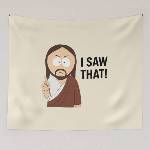 Item preview, Jesus “I saw that” meme | Cartoon style designed and sold by Bratak.