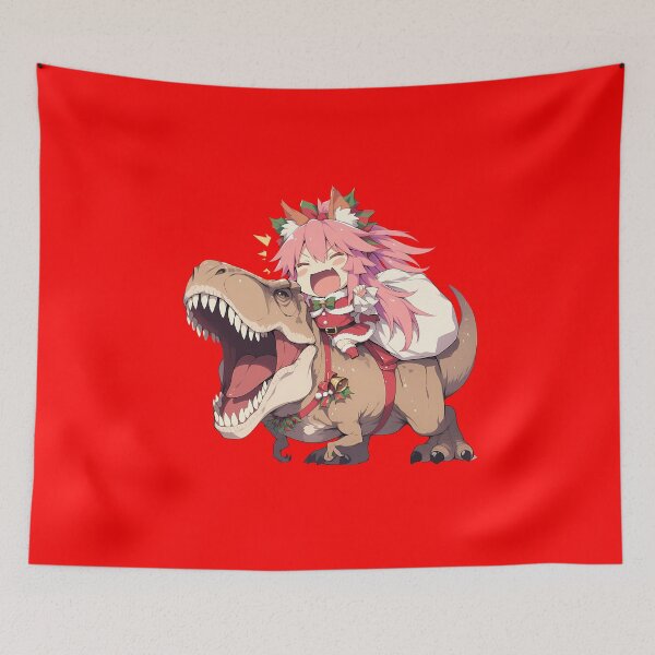 Item preview, Stay Night Tamamo No Mae Caster Fate Grand Order Christmas Dinosaur Chibi Anime designed and sold by TorbenKuhano.