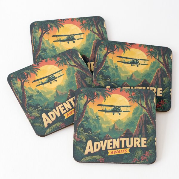 Item preview, Vintage Mountain Escape Travel Poster designed and sold by ChicTrendz.