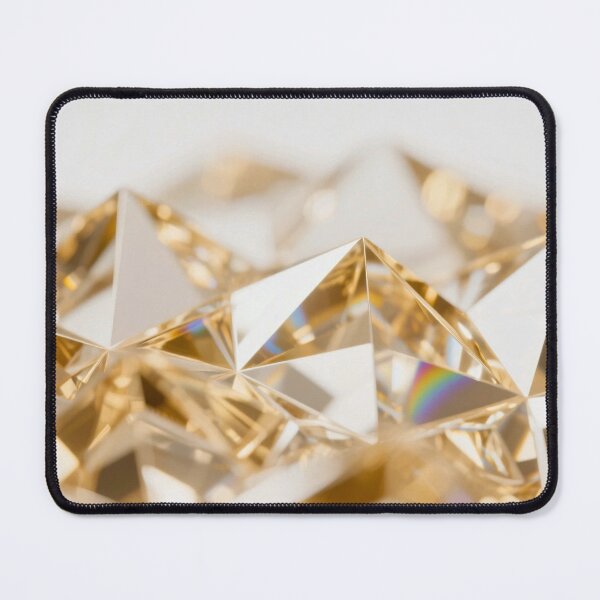 Item preview, Golden Diamond Facets Reflecting Light with Prism Rainbow Highlights and Elegant Geometric Precision designed and sold by Mimoshi ⭐⭐⭐⭐⭐.