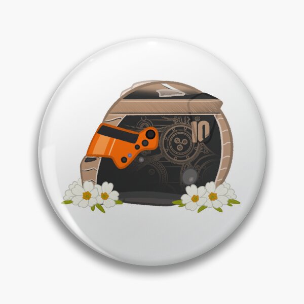 Item preview, Pierre Gasly 2025 Singapore Helmet With Flowers  designed and sold by OriDraws.