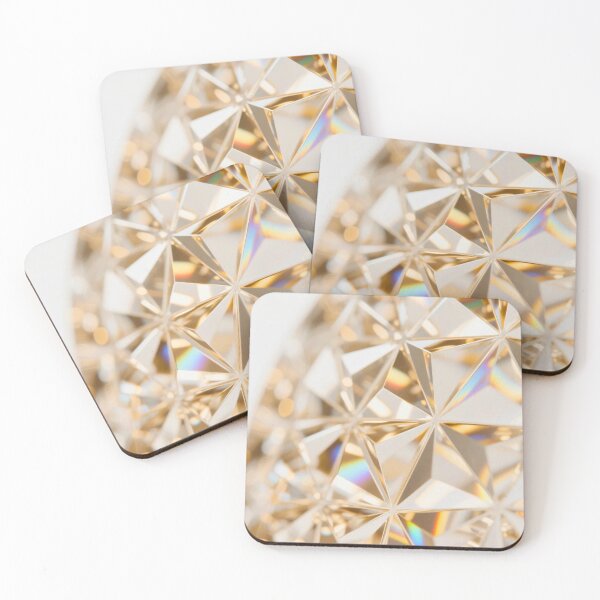 Item preview, Golden Geometric Diamond Surface with Faceted Reflections and Subtle Rainbow Light Highlights designed and sold by Mimoshi ⭐⭐⭐⭐⭐.