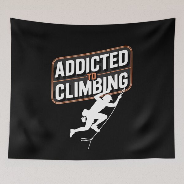 Item preview, Addicted to Climbing. Graffiti Rope Climber Emblem designed and sold by petrichorsworld.
