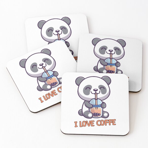 Item preview, I Love Coffee Panda Illustration designed and sold by YANKICREATIVE.