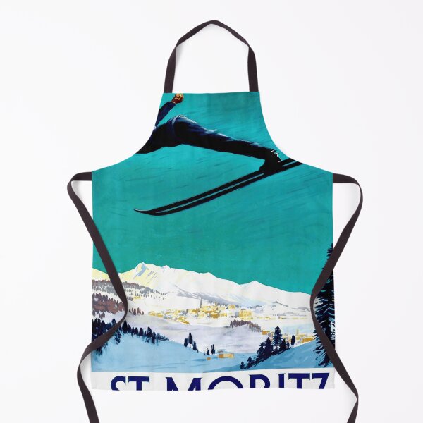 Item preview, Vintage St. Moritz Poster | Art Deco Travel Print | 1920s Ski Resort Art | Engadin Valley Wall Decor & Swiss Poster designed and sold by artofuniverse.