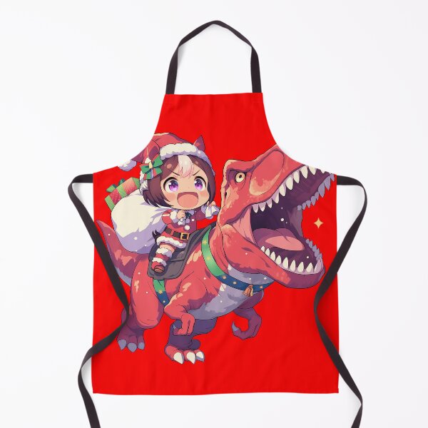 Item preview, Special Week Santa Riding T-Rex Uma Musume Pretty Derby Anime Chibi designed and sold by TorbenKuhano.