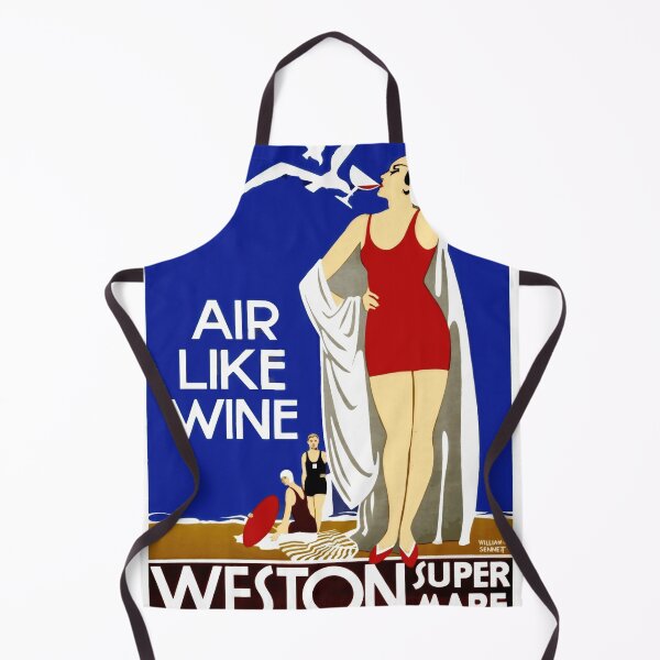 Item preview, Vintage Art Deco Travel Poster | Weston-super-Mare Seaside | Great Western Railway | Air Like Wine | William A. Sennett designed and sold by artofuniverse.