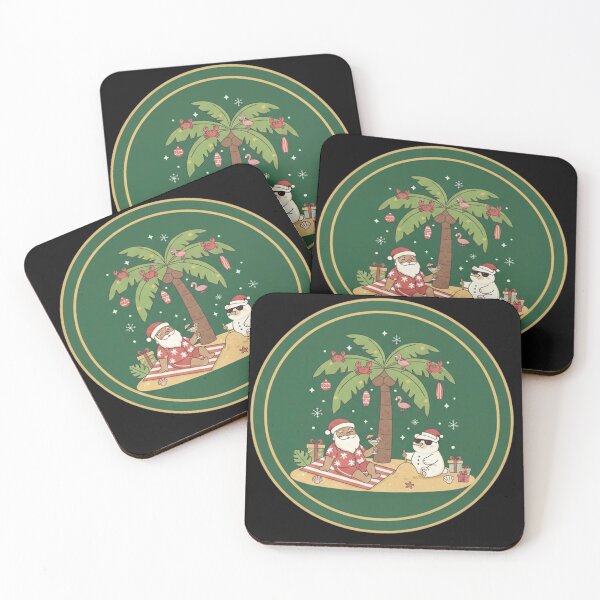 Item preview, Tropical Christmas with Santa & Snowman designed and sold by HobbyShopForYou.