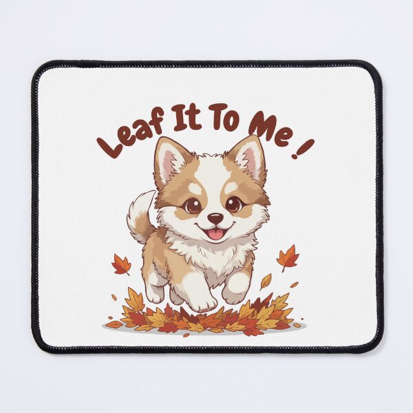 Item preview, Leaf It To Me Icelandic Sheepdog Dog Running in Fall Leaves Cute Autumn designed and sold by The Real Life Symphony.