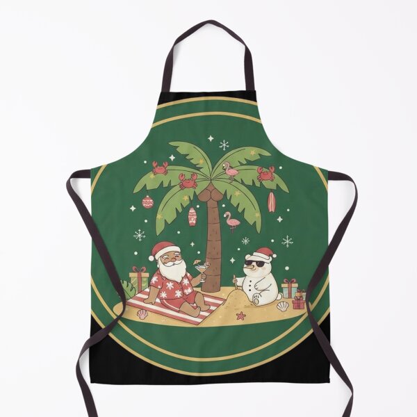 Item preview, Tropical Christmas with Santa & Snowman designed and sold by HobbyShopForYou.