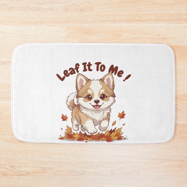 Item preview, Leaf It To Me Icelandic Sheepdog Dog Running in Fall Leaves Cute Autumn designed and sold by The Real Life Symphony.