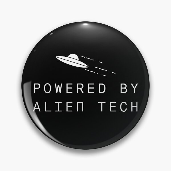 Item preview, Powered By Alien Tech – UFO Humor Sci-Fi designed and sold by TeeJungleStudio.