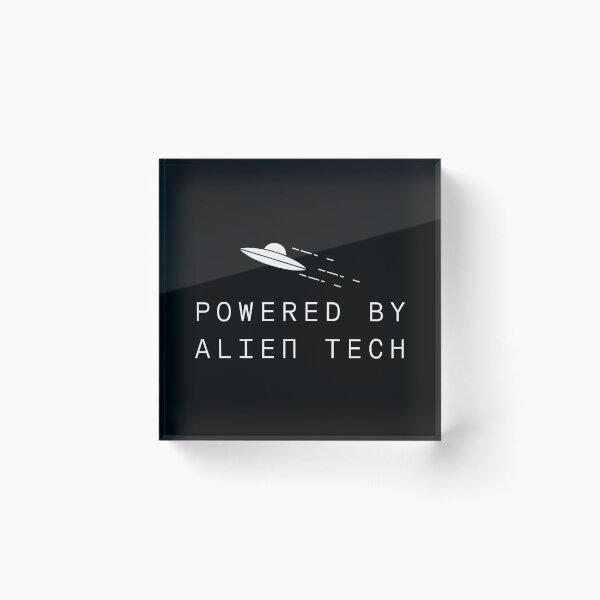 Item preview, Powered By Alien Tech – UFO Humor Sci-Fi designed and sold by TeeJungleStudio.