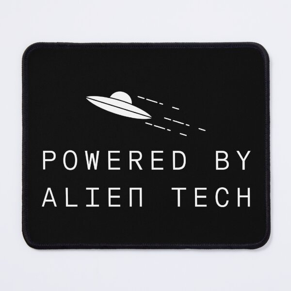 Item preview, Powered By Alien Tech – UFO Humor Sci-Fi designed and sold by TeeJungleStudio.