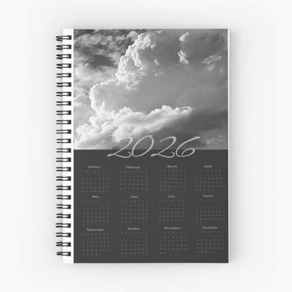 Item preview, 2026 Calendar-Black and White Clouds designed and sold by Demetria Matthews.