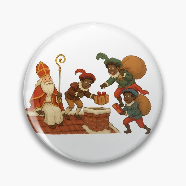 Item preview, Sinterklaas op het Dak – Warme Winter Illustratie met Pakjes designed and sold by snoezelstudio.