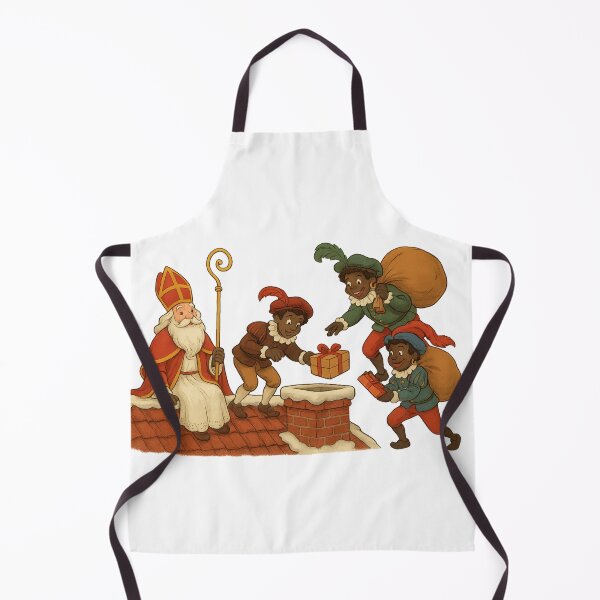 Item preview, Sinterklaas op het Dak – Warme Winter Illustratie met Pakjes designed and sold by snoezelstudio.