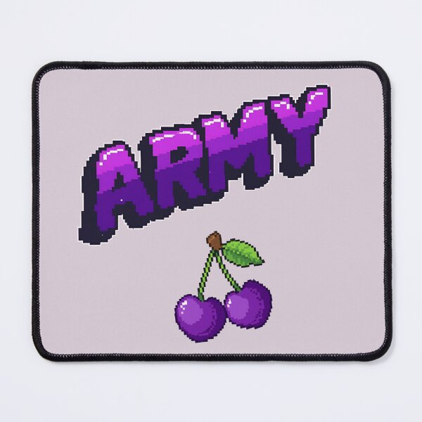 Item preview, Purple ARMY Cherries | Pixel Art Retro BTS Fan Design designed and sold by ARMYPLUGCO.