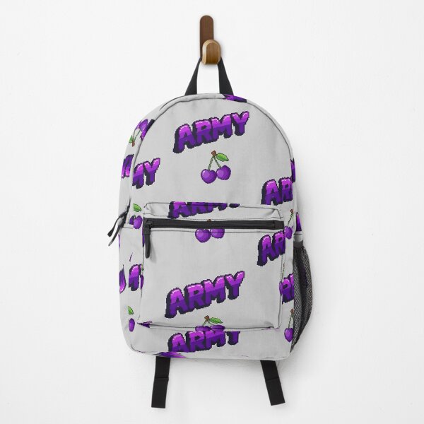 Item preview, Purple ARMY Cherries | Pixel Art Retro BTS Fan Design designed and sold by ARMYPLUGCO.