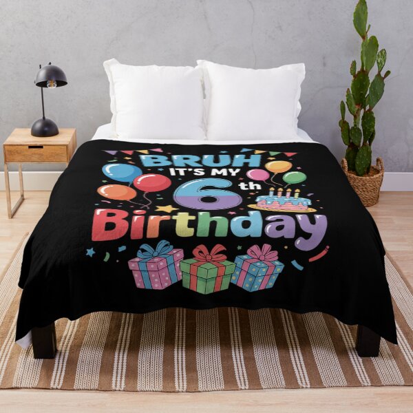Item preview, Bruh It's My 6th Birthday 6 Years Old Decoration Boy Girl  designed and sold by THagBlue.