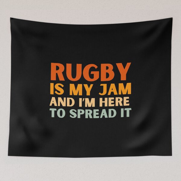 Item preview, Rugby Is My Jam Funny Colorful Rugby Player designed and sold by StrideSuccess.