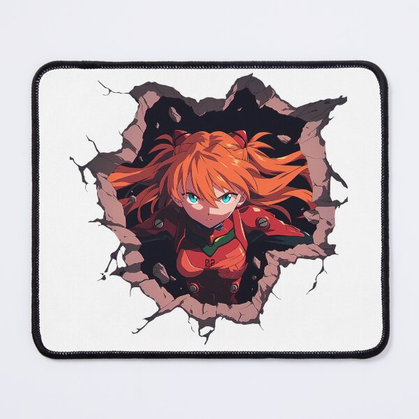Item preview, Asuka Langley Soryu Neon Genesis Evangelion Anime Girl Peeking Red Suit designed and sold by TorbenKuhano.
