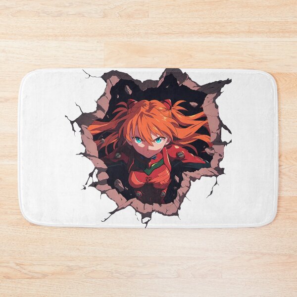 Item preview, Asuka Langley Soryu Neon Genesis Evangelion Anime Girl Peeking Red Suit designed and sold by TorbenKuhano.