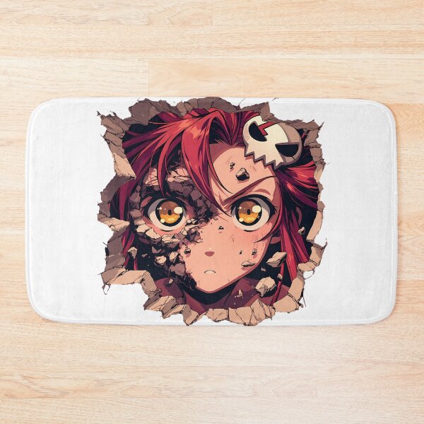 Item preview, Yoko Littner Gurren Lagann Anime Face Framed By Cracked Stone Halo designed and sold by TorbenKuhano.