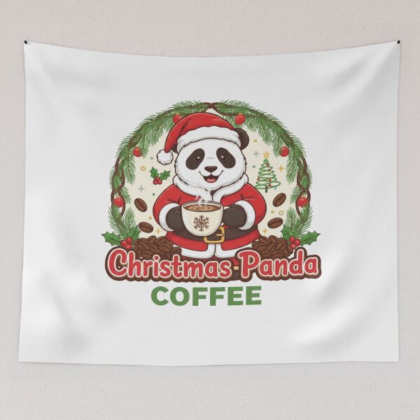 Item preview, Cute Christmas Panda Santa Coffee - Festive Holiday Bear Mug Design designed and sold by Wear Sculpt.