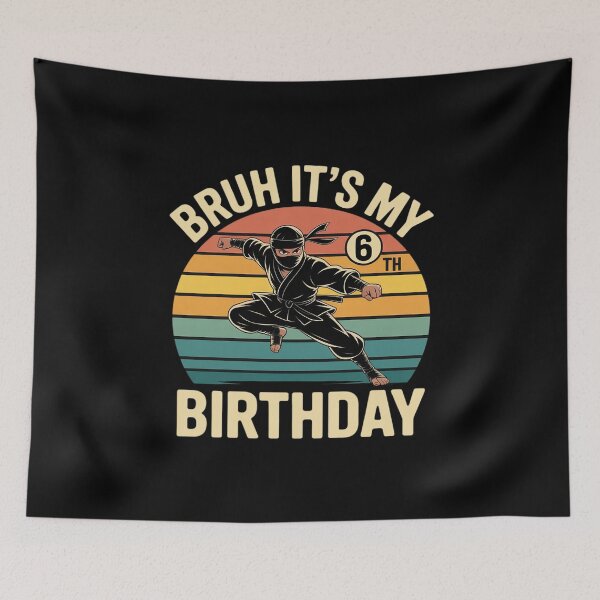 Item preview, Bruh It's My 6th Birthday Ninja 6 Year Old Ninja Birthday  designed and sold by THagBlue.