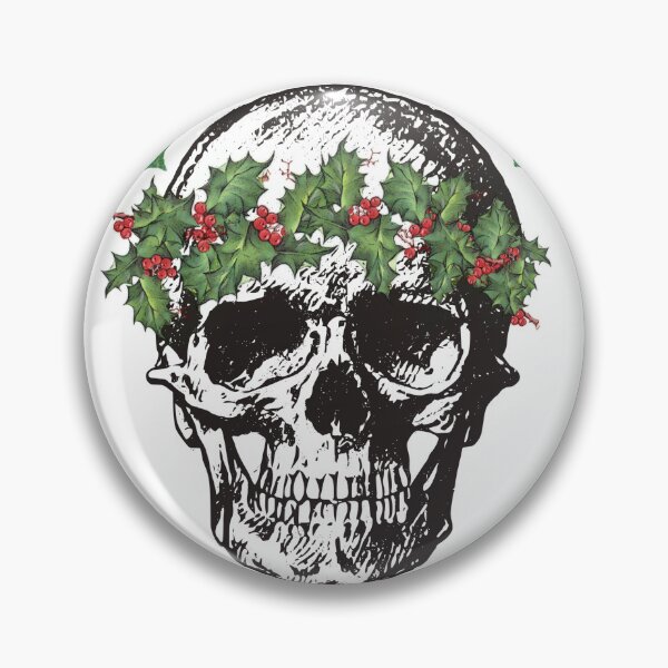 Item preview, Christmas Skull 'Hail Santa' Ho Ho Ho designed and sold by SibleyArtMedia.
