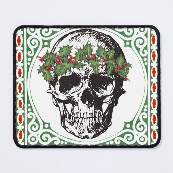 Item preview, Christmas Skull 'Hail Santa' Ho Ho Ho designed and sold by SibleyArtMedia.