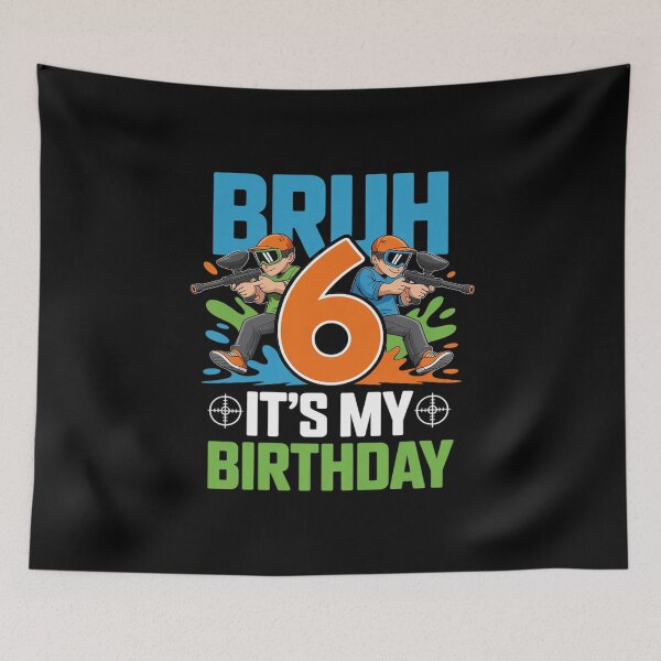 Item preview, Bruh It's My 6th Birthday Paintball 6 Year Old Bday Boy  designed and sold by THagBlue.