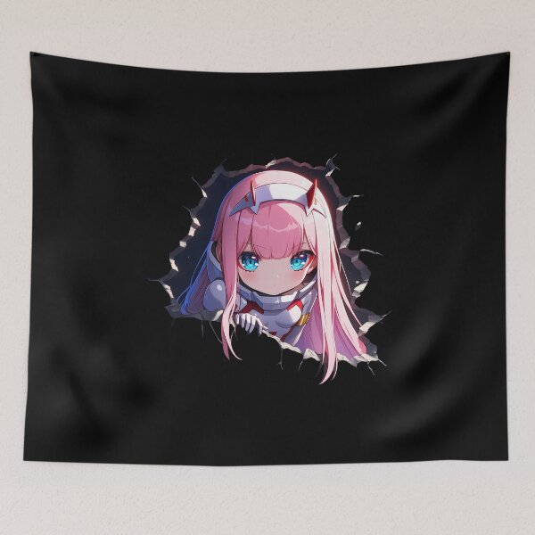 Item preview, Zero Two Peeking Darling In The Franxx Anime Girl Pink Haired Pilot designed and sold by TorbenKuhano.